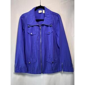 Zenergy by Chico's Purple Lightweight Zip-Up Jacket Size 2